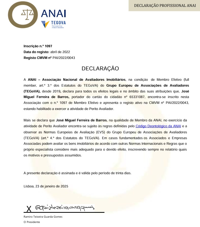Declaração Profissional da ANAI